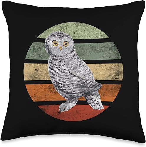 Kinder Owl Herren Gufo Damen Hibou Eule Vogel Búho Birds Uhu Friend - Almohada de piedra con diseño de búhos de granero, 16 x 16 pulgadas, multicolor