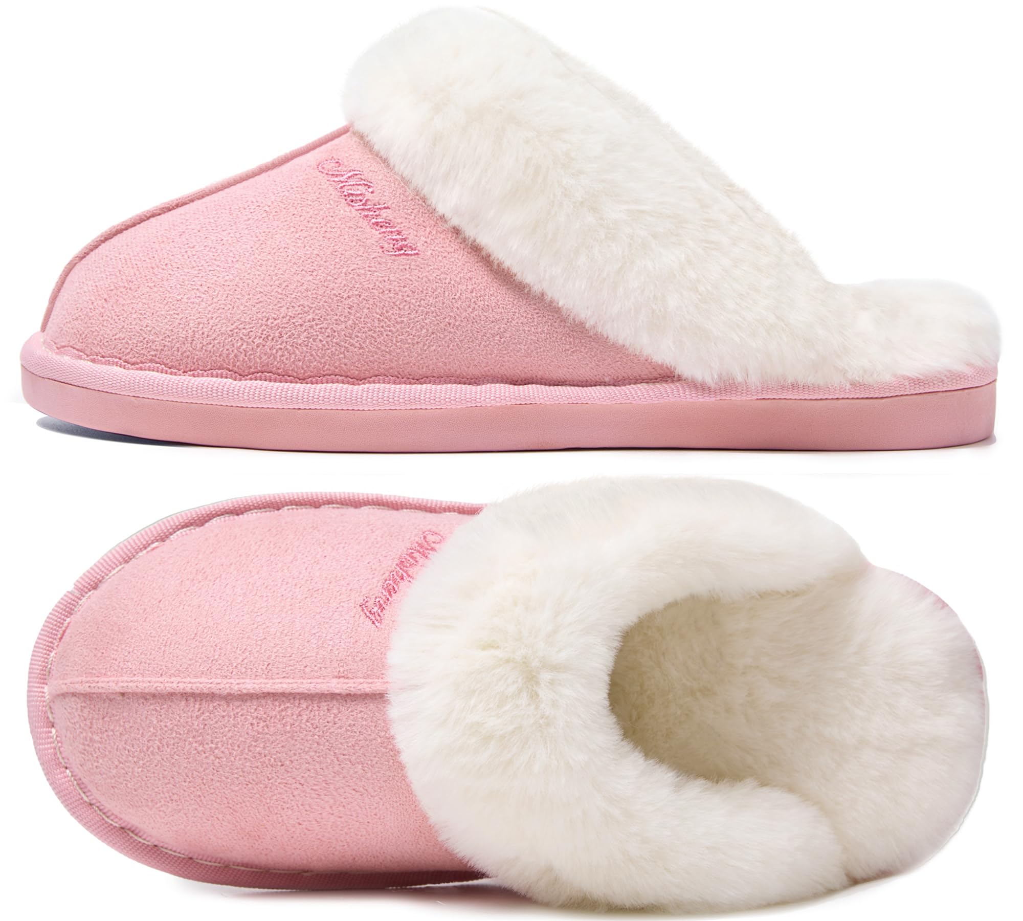 Donpapa Pantofole Donna Uomo Peluche Autunno Invernali Morbida Memoria Schiuma Interne Casa Ciabatte Fluffy Pelose Interno Esterno