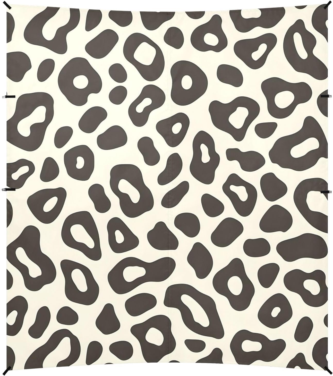 ALAZA Off White Leopard Print Cheetah Beach Tent Sun Shelter UPF50+ Protection Beach Shade Canopy w/ 4 Sandbags for Outdoor Camping, Fishing, Backyard Fun, Picnic, 10x9 ft