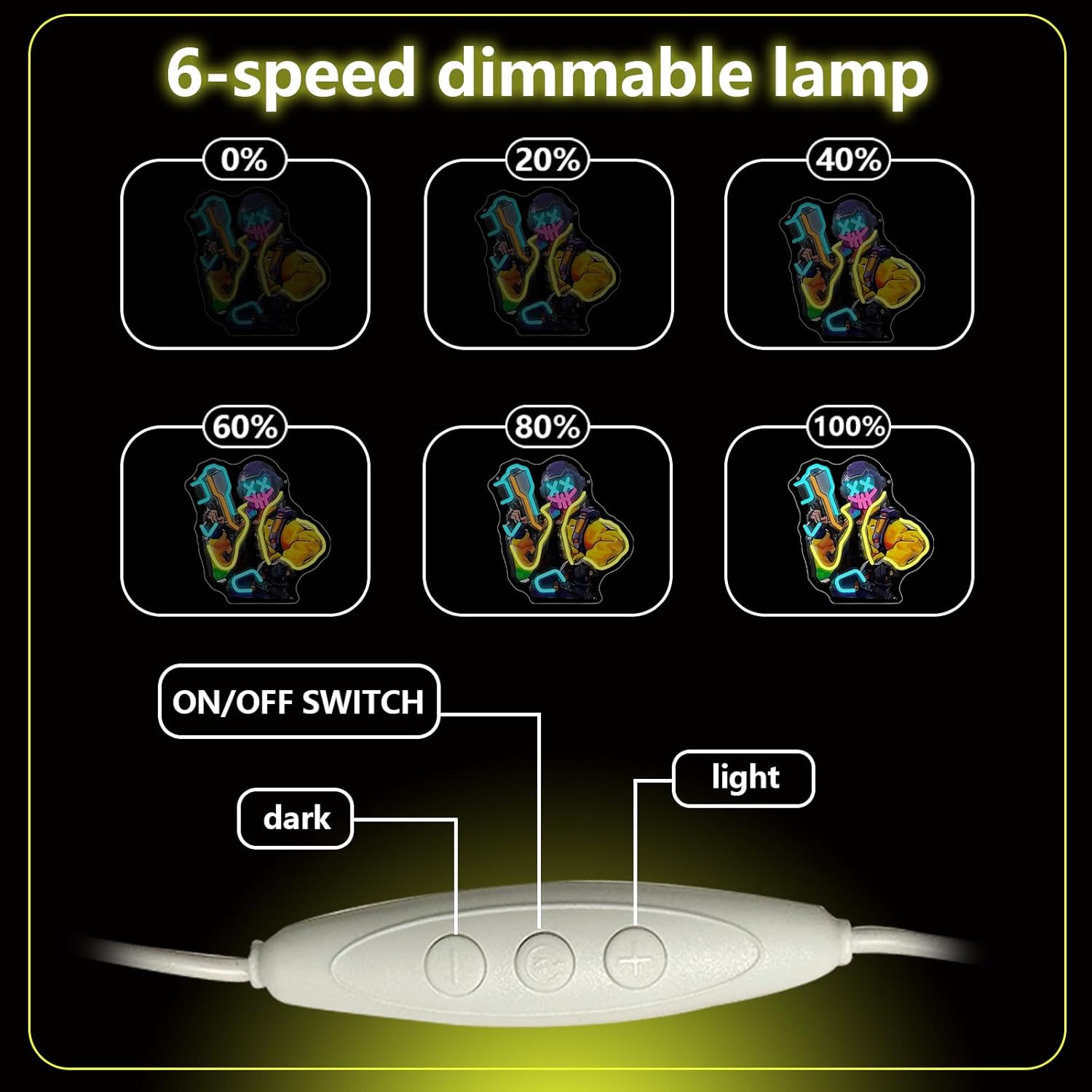 Anime Neon Sign, Joker Gamer Led Neon Light Signs for Wall Decor Clown Game Neon Signs for Bedroom Man Cave Brithday Party Gaming Room Decor Gifts for Gamer Men(13.2"*13")