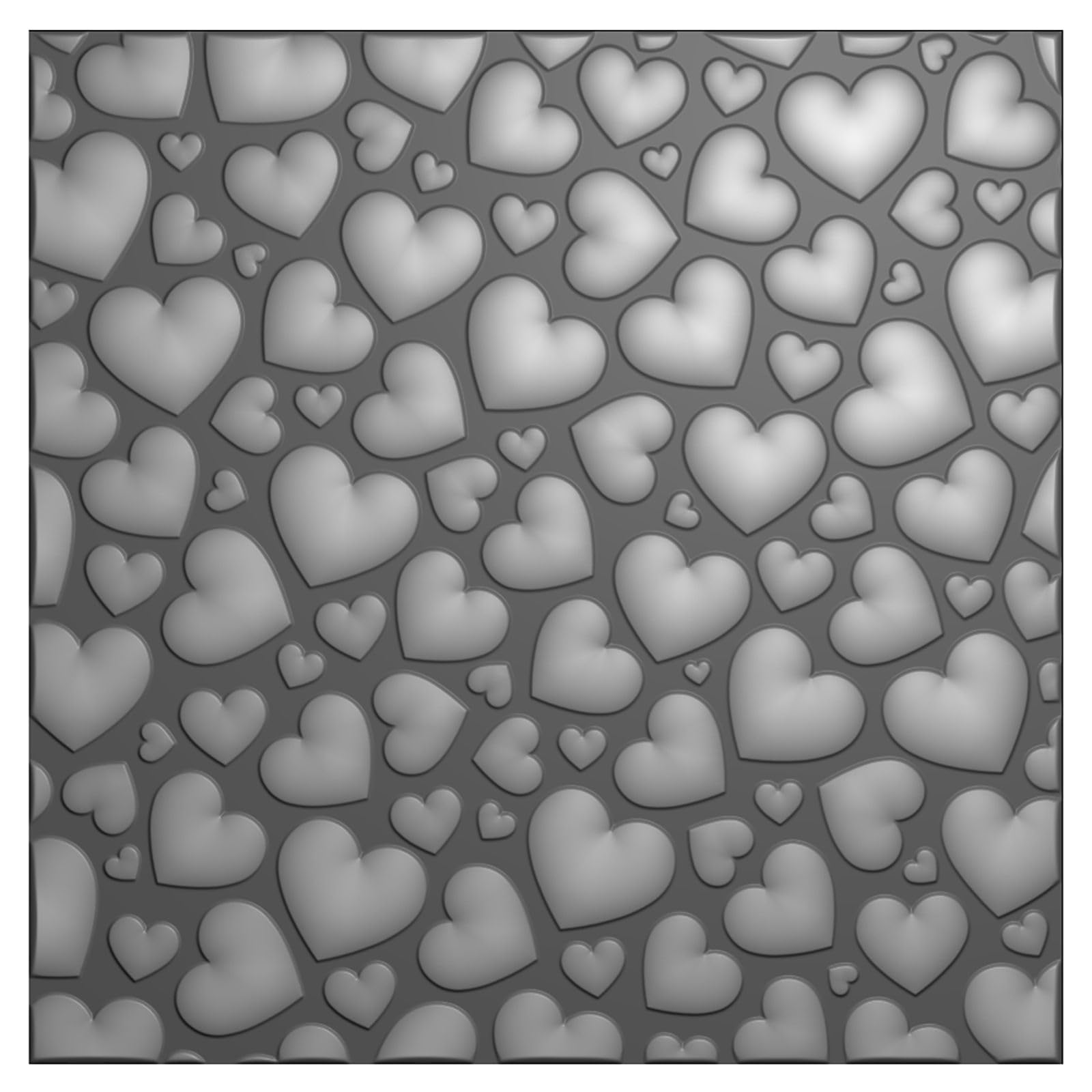 Nellie's Choice Cartella per Embossing 3D Cuori Pop-up 15 x 15 cm – Cartelle per Goffratura e Accessori – Fai da Te, DIY, Biglietti, Artigianato, Scrapbooking e Journaling