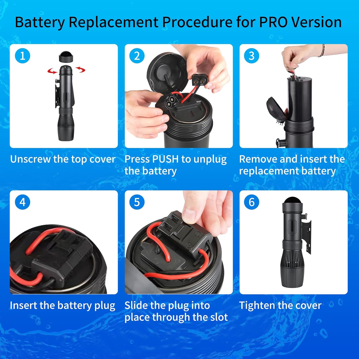 Swelly Water Scooter for Kids/Adults, Water Sports Diving Scooter with Removable Handle, for Scuba Diving and Pool Sea Adventures