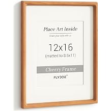 Picture Frame, USA-Sourced Hardwood Photo Frame, Cherry, 12x16