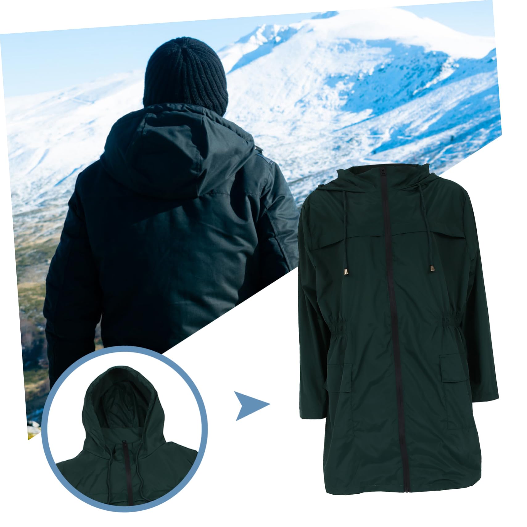 Ipetboom Tuta Alpinismo Cappotto Antivento Giacca Trekking Cappuccio Antipioggia