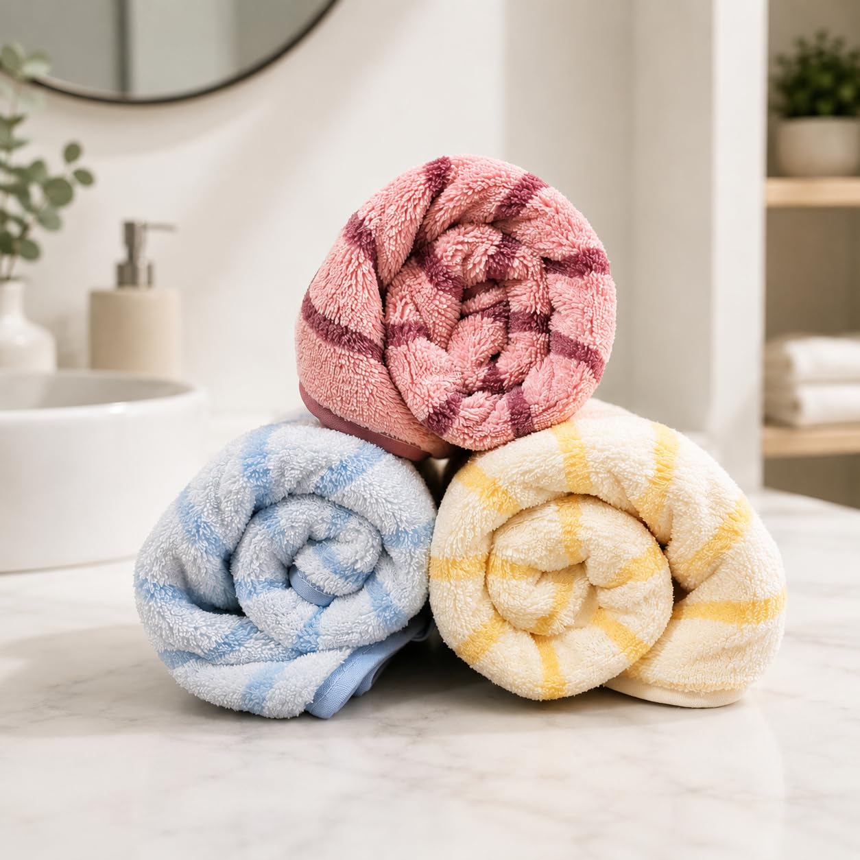 DIVYAM Microfiber Hand Towels for Wash Basin Set of 3 | 400 GSM Super Soft Quick Dry & Highly Absorbent Towel for Home, Bathroom, Gym & Travel | 40x60CM-image-33