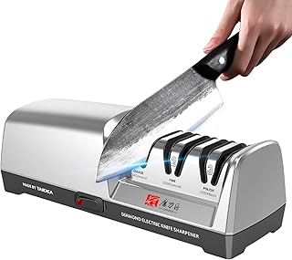 Electric Knife Sharpener TG2302 - 3-Stage System With 15 and 20 Degrees for Kitchen Knives