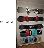 Vista 4 de YYST Soporte de pared para almacenamiento de snowboard, soporte de pared, incluye herramientas para 2 tablas