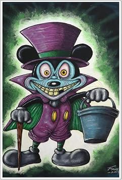 The Hatbox Faust Ghost Haunted Mansion Mickey Mouse Art Print Poster for Framing