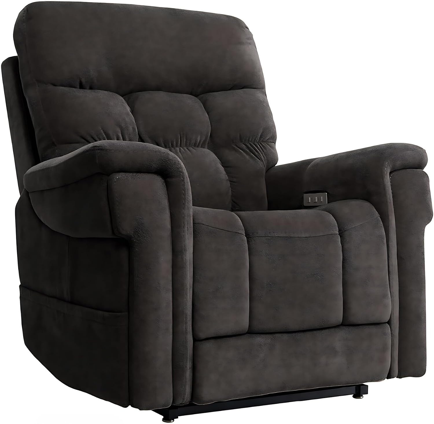 Pride Viva Lift Ultra Power Recliners - Lift Chair for Adults, 400 Lbs Weight Capacity, Lithium Battery Backup, 23" W x 22" D Comfort Seat, Large, Trento Charcoal - PLR4955L