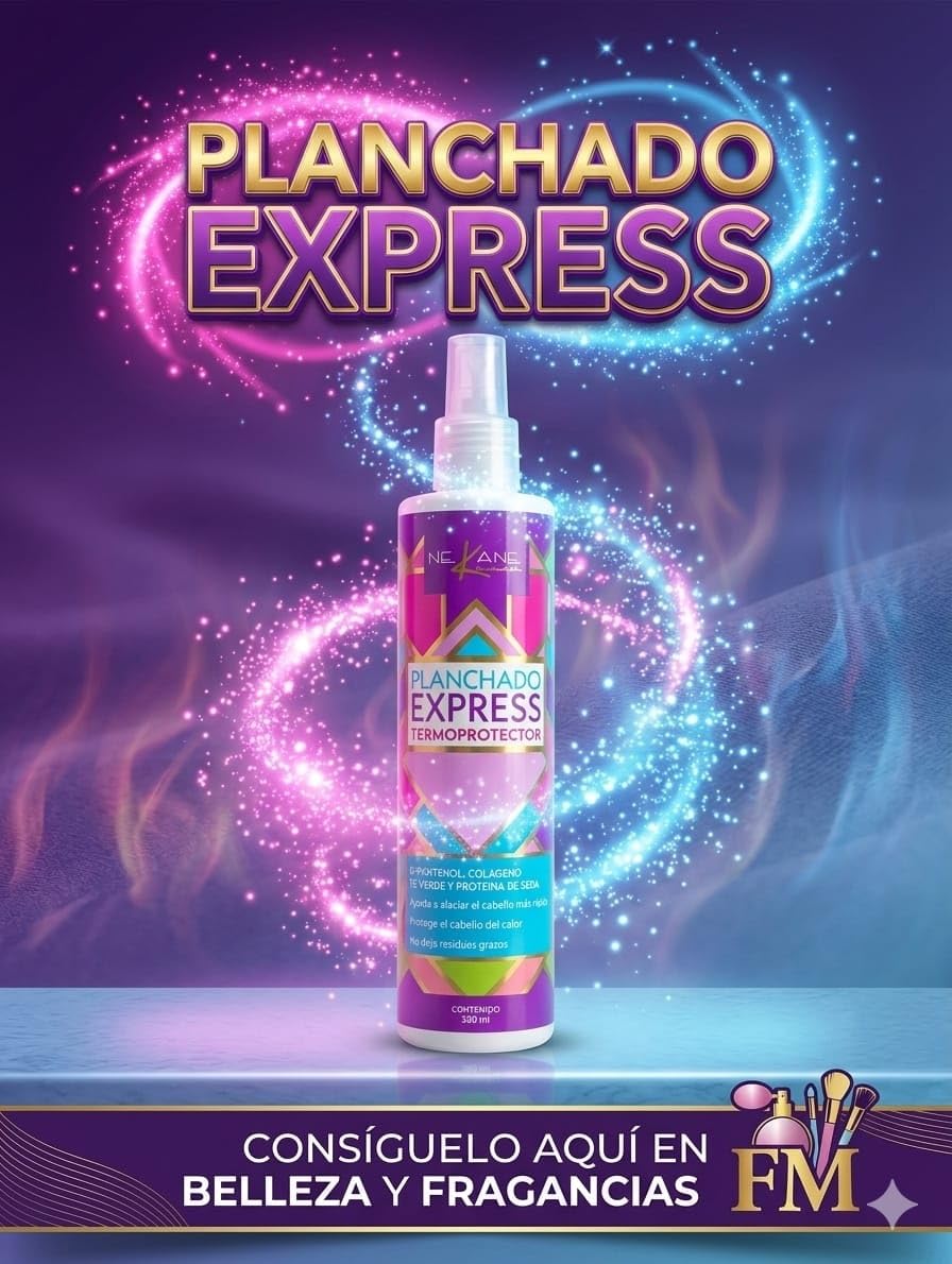 NEKANE Planchado Express Termoprotector - Heat Protectant for Hair 300 mL, Pink