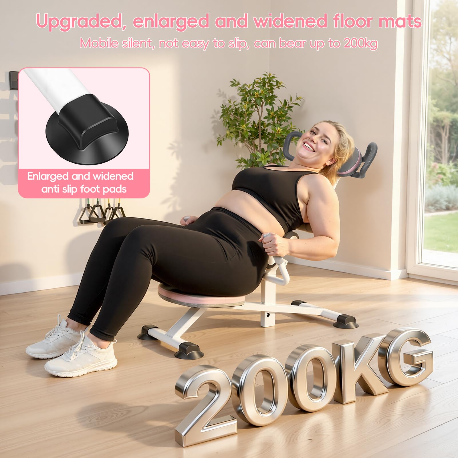 Mini stół inwersji kręgosłupa lędźwiowego, ergonomiczna maszyna do dekompresji kręgosłupa z regulowanym podparciem pleców, stoły inwersyjne do łagodzenia bólu pleców, nośność 200 kg, stal i