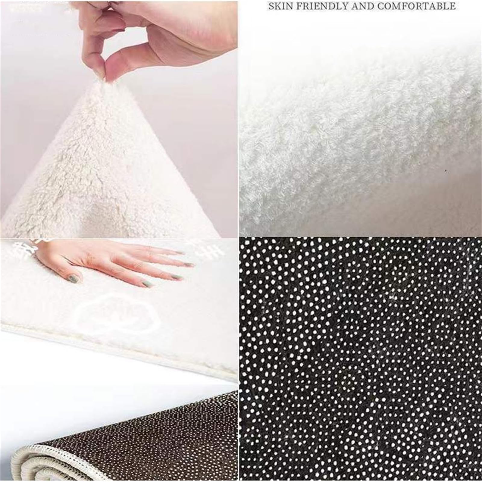 Odot Tapis Rond de Noël, Imitation Cachemire Lavable Rug de Salon, Chambre à Coucher, Ambiance Festive, Tapis Chambre, Décoration Couverture de Chevet Père Noël (Style A,120x120cm)