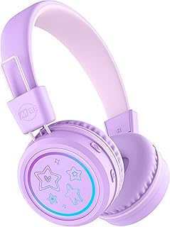 MEE audio KidJamz KJ55BT Bluetooth Wireless Safe Listening Headphones for Children w/LED Lights, 85dB Volume Limiter, Micr Price In India