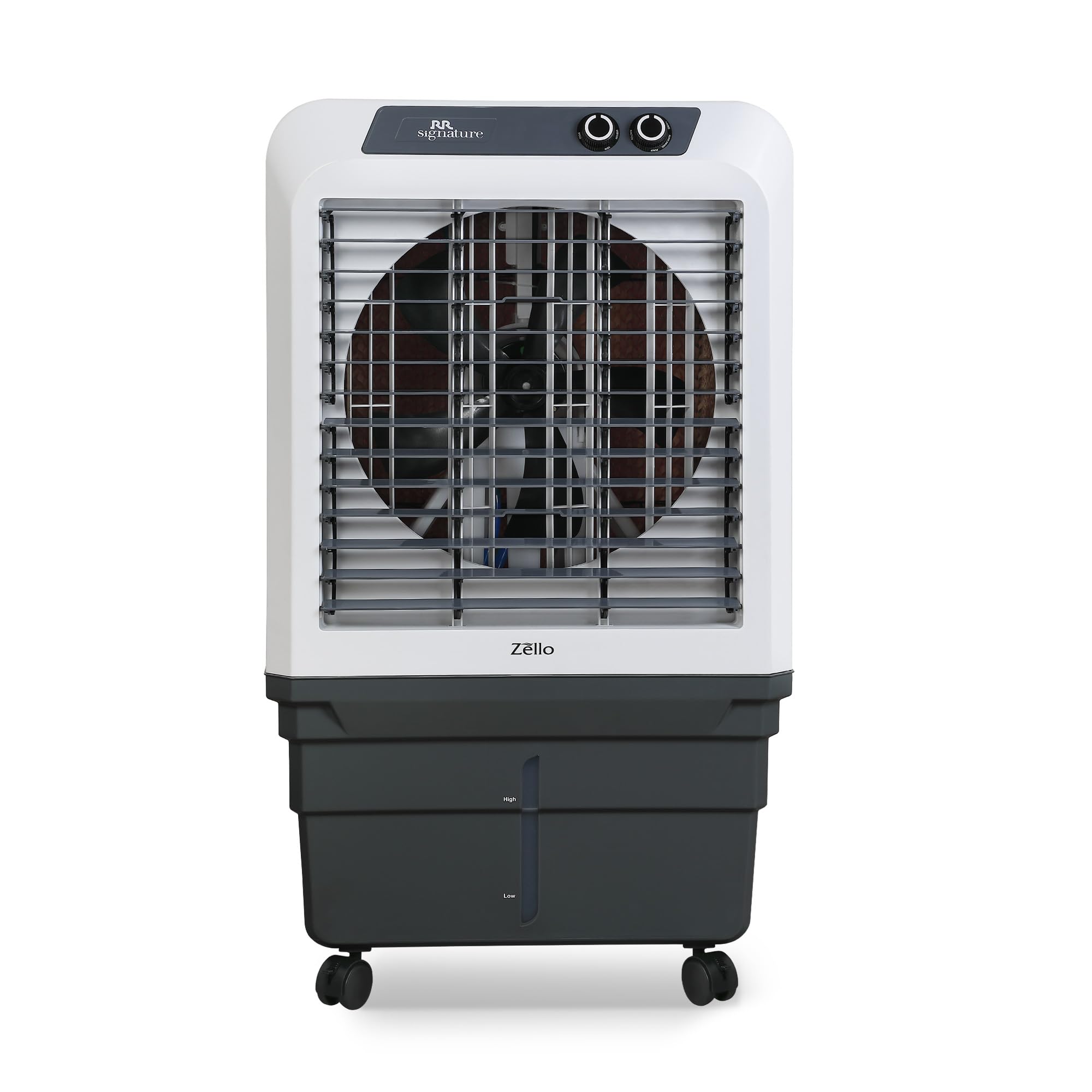 RR Signature Zello HC 70 LTR | Desert Air Cooler with High Air Delivery | Honeycomb Pads | 4-Way Air Deflection | Vertical Auto Swing | Castor Wheels | Inverter Compatibility |1 Year Warranty by RR-image-2