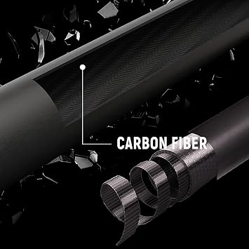 OKHEALING Carbon T700 Carbon Fiber Billiard Cue 12.4mm Multilayer Pigskin Tip XTC Sleeve Spool Handle 1/2 Joint Handmade Straight for 8 Ball/9 Ball 19-20oz with