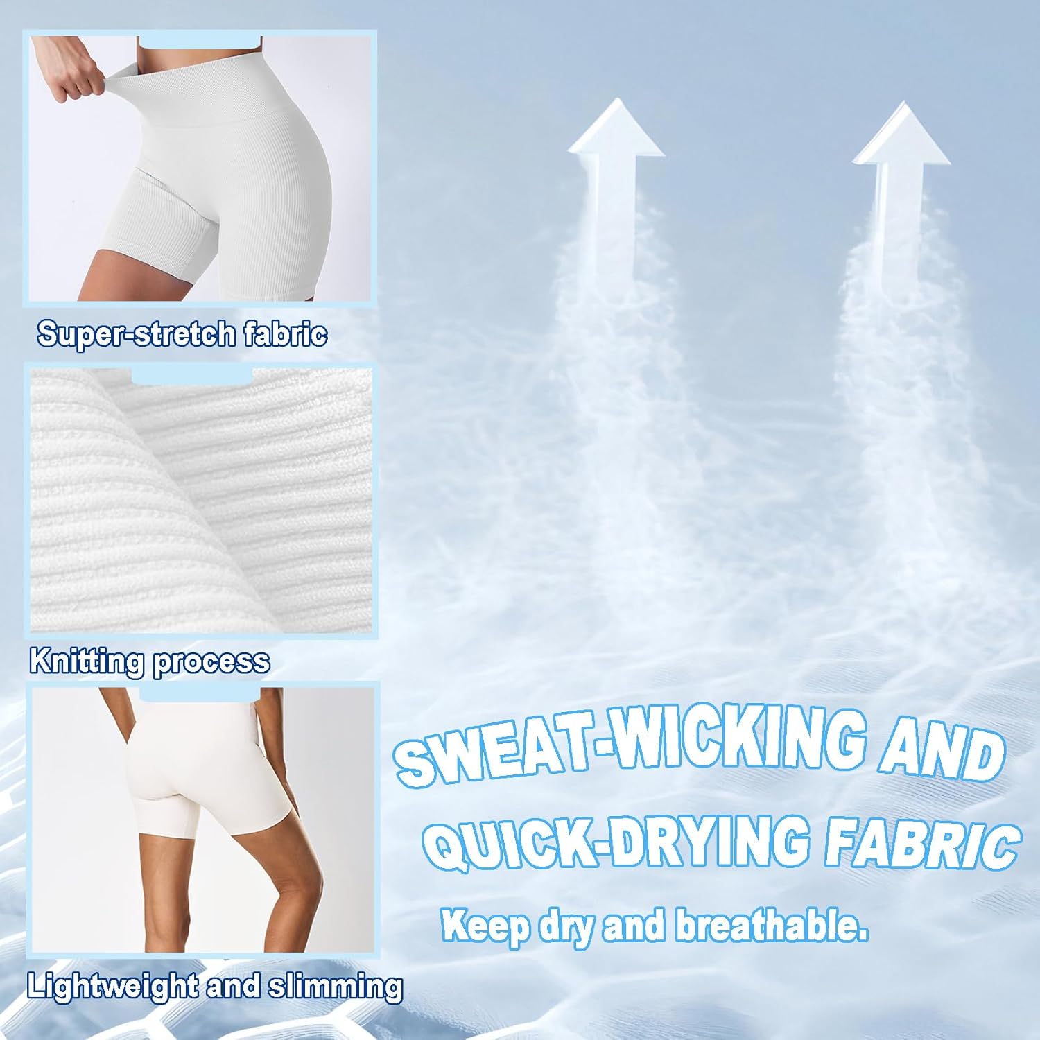 Women Athletic Shorts-High Waisted Butt Lifting Workout Pants-Seamless Scrunch Biker Shorts for Gym,Yoga, Running - Image 6