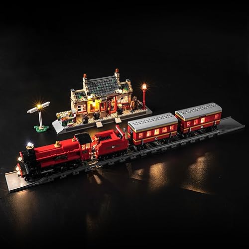 VONADO Kit de luces LED compatible con Lego Hogwarts Express y Hogsmeade Station, iluminación decorativa de bricolaje para juego de tren de Harry
