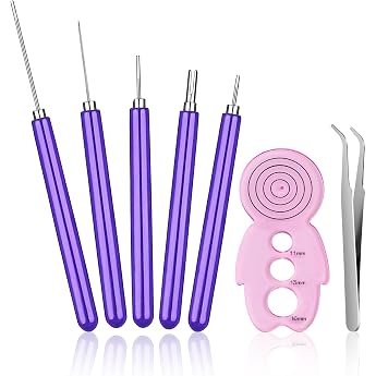 Quilling Tool Set, 7 Pieces, Paper Quilling Tool, Paper Wrap, Handicrafts, Artificial Flowers, DIY Slot Paper, Hobbies, Artificial Flower Crafts, Crafts, Beginners