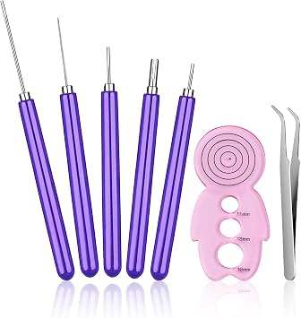 Quilling Tool Set, 7 Pieces, Paper Quilling Tool, Paper Wrap, Handicrafts, Artificial Flowers, DIY Slot Paper, Hobbies, Artificial Flower Crafts, Crafts, Beginners