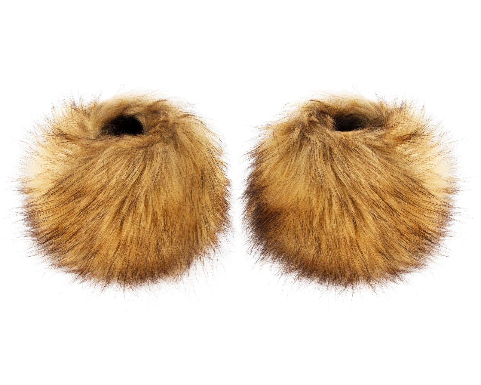 Futrzane Classic Cuffs - Faux Fur Cuffs for Wrists - Womens Coats Furry Warmers (Amber Classic)