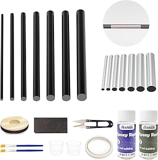 Aventik Fishing Rod Repair Kit Complete with Accessories, Carbon Fiber Stick and Stainless Tube for Broken Fishing Pole Maintenance