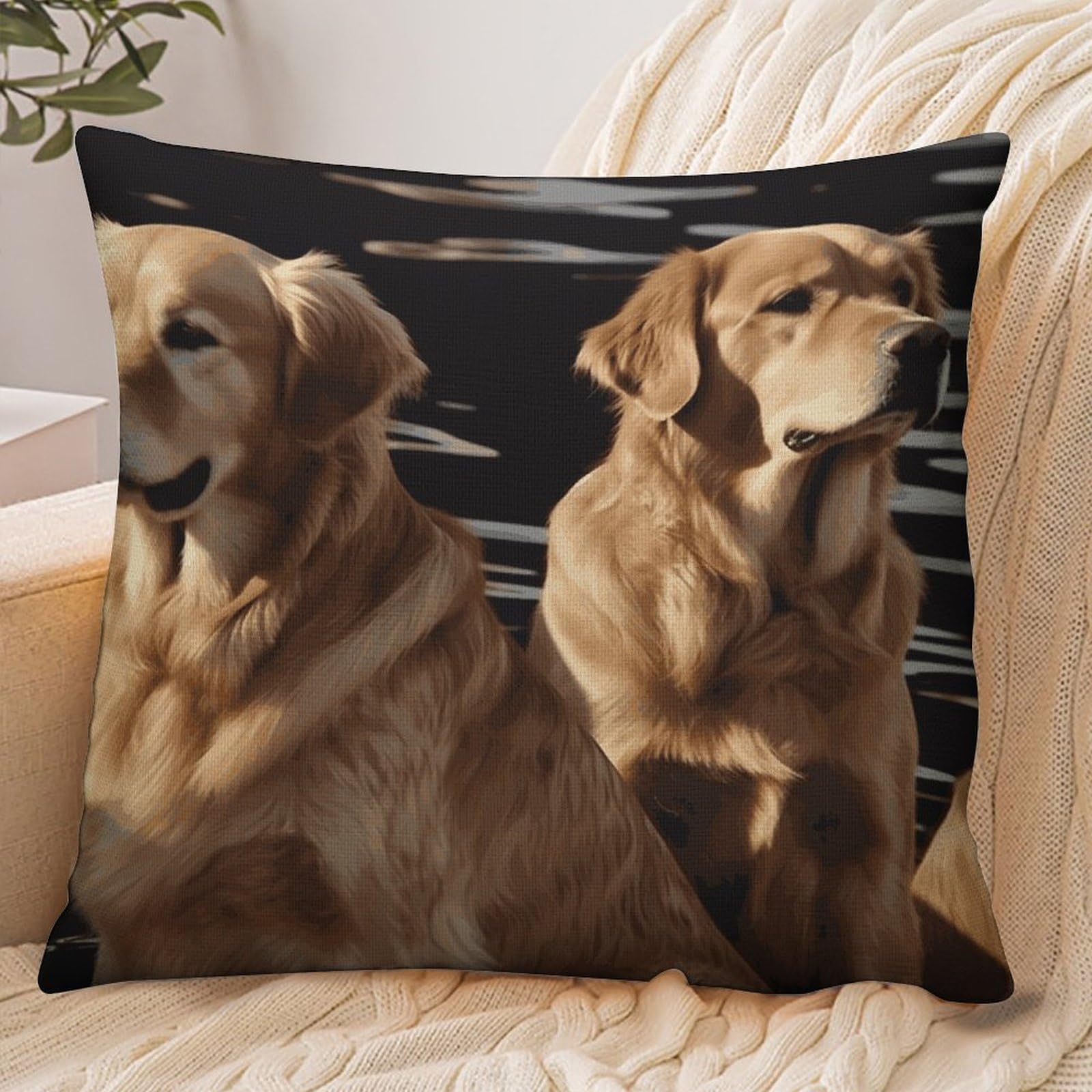 FekiLoot Golden Retrievers Pillowcase Pillow Sham Pillow Case