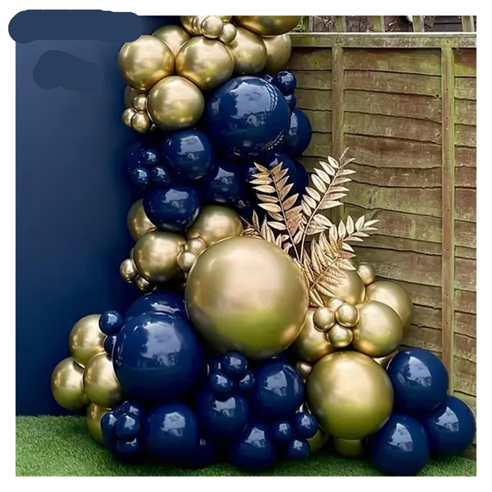 Kit De Arco Guirnalda Globos Dorados Metálicos Azules, Suministros Decoración for Fiesta Cumpleaños, Boda, Año Nuevo, 108 Uds Para Fiesta