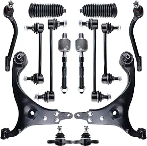 HAWK BROTHER Front Suspension Control Arm Kit with Ball Joints and Tie Rods for Hyundai Elantra (2007–2012)