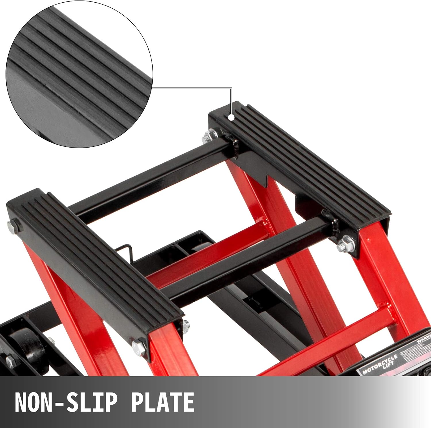 VEVOR Hydraulic Motorcycle Scissor Jack with 1,700LBS Load Capacity, Portable Motorcycle Lift Table, Adjustable Motorcycle Lift Jack, Motorcycle Lift Stand Must-Have in Garage (1700lbs, Black and Red)