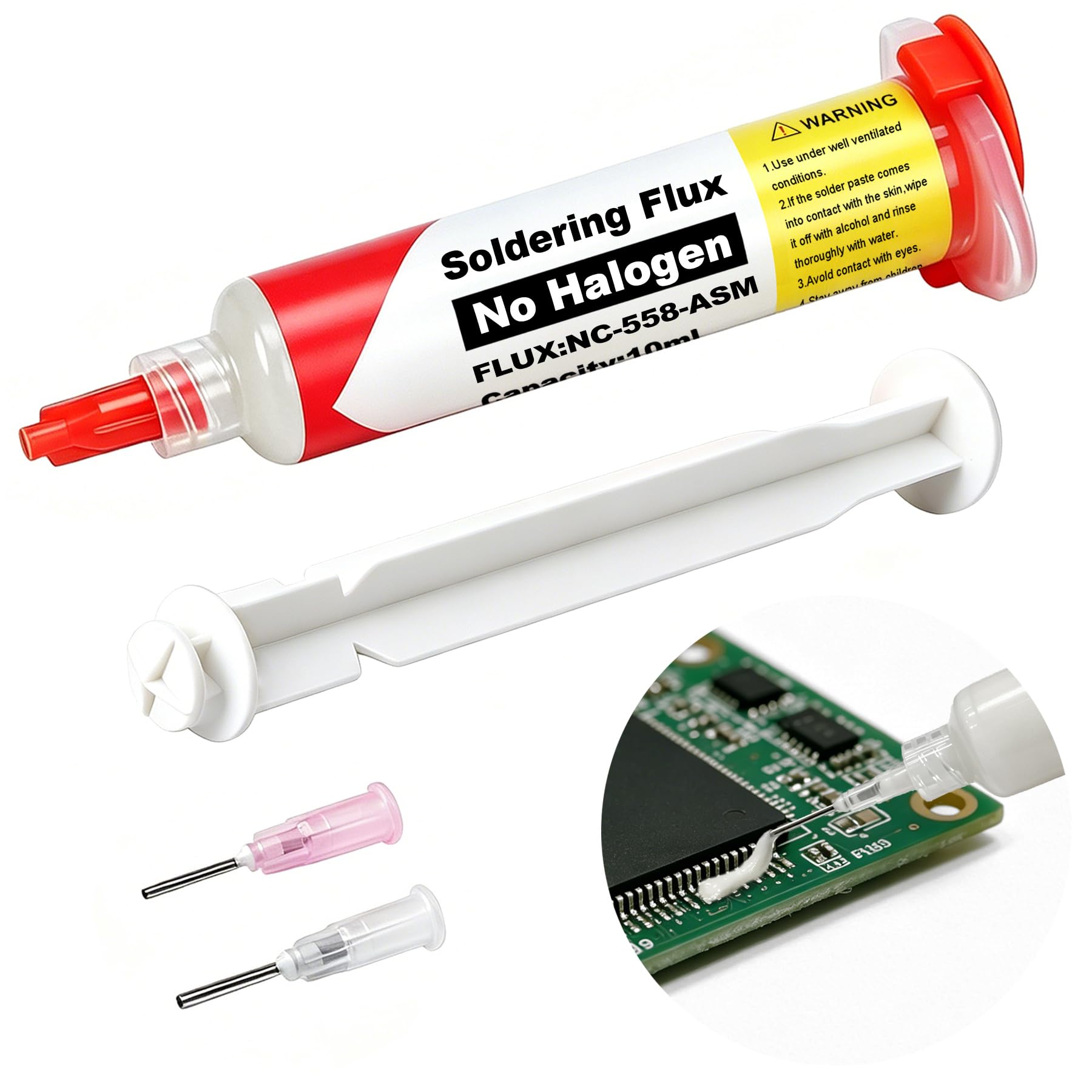 Flux Soldadura Electronica,Flux Soldar,Estaño en Pasta,Pasta Soldar,Pasta de Soldadura,No Requiere Limpieza,para Reparación Electrónica,Ensamblaje de PCB y Soldadura SMD(10ml)