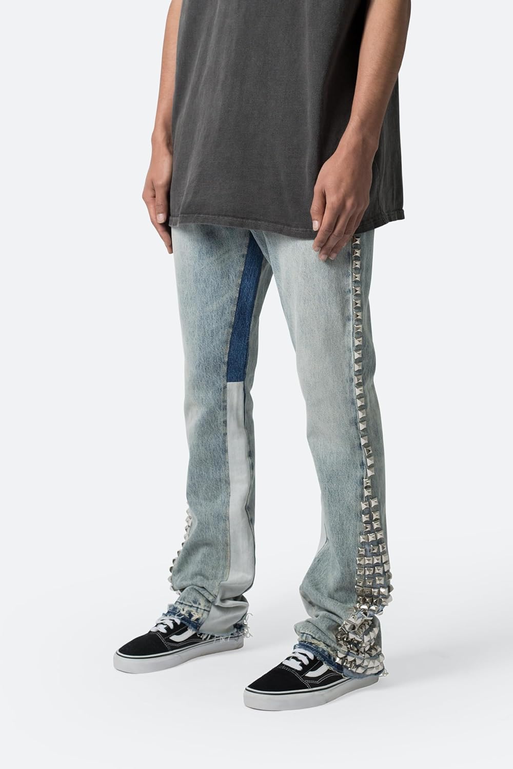 mnml Men's Men's B572 Studded Flare Denim