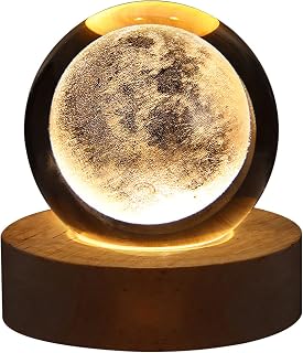 3D Night Moon Lamp Moon Light with Stand and USB Rechargeable Gift for Boy Girl Friends
