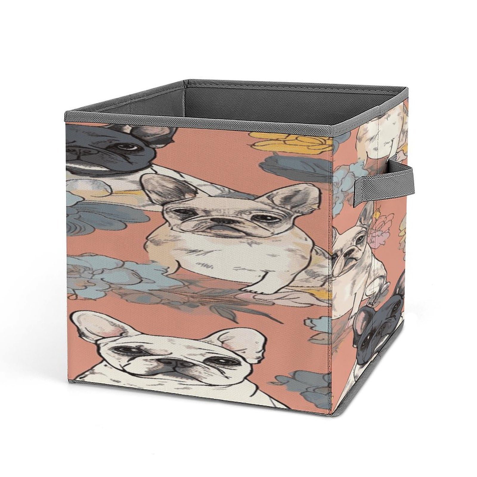 Fekiloot Style French Bulldog Print Storage Bins Storage Baskets