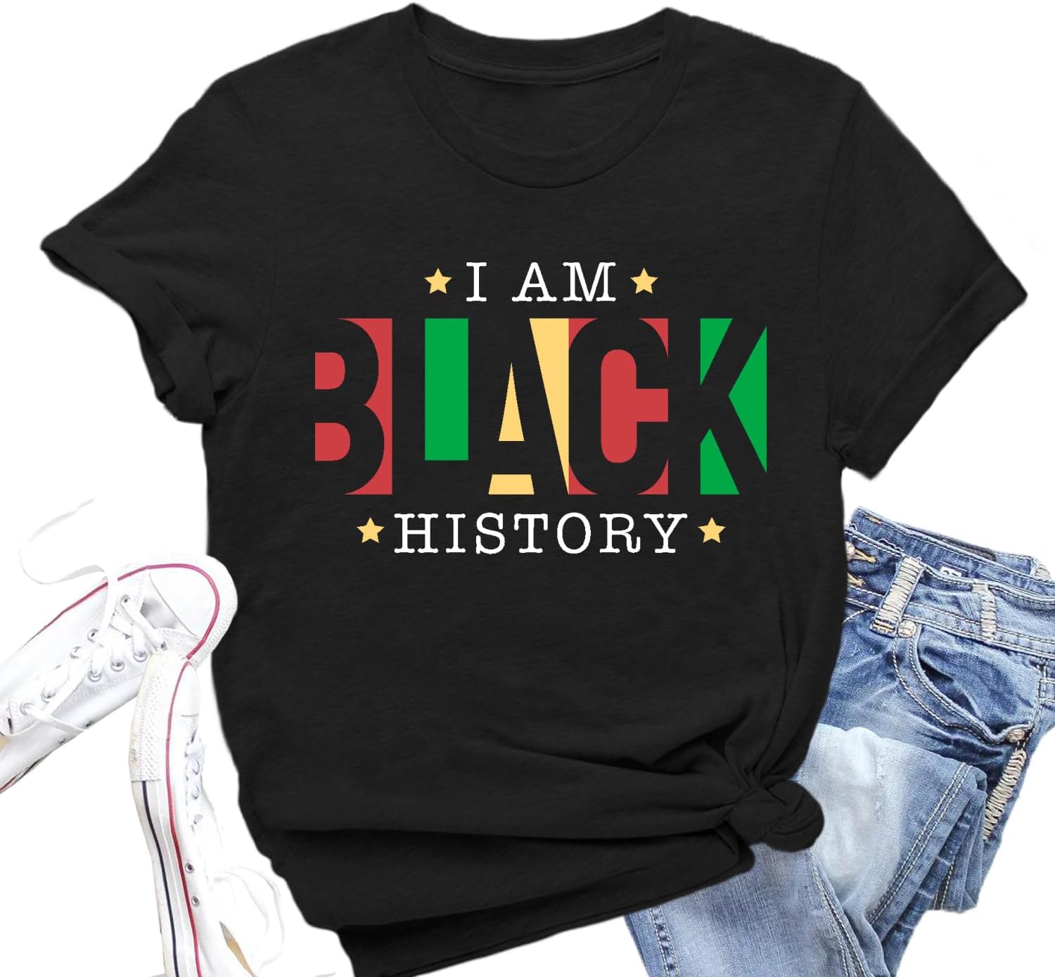 Black History Shirts for Women Black History Month T-Shirt African American Pride Tee Tops