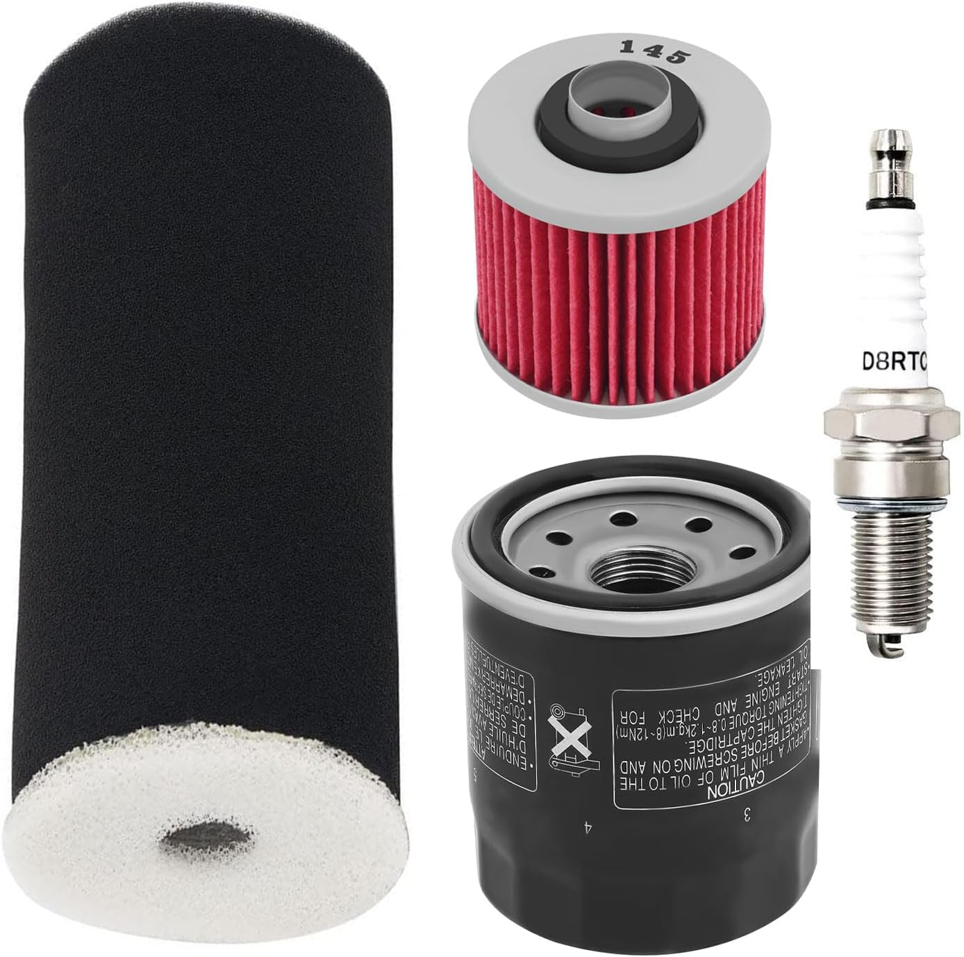 XuLong Air Filter Oil Filter Spark Plug Compatible with Yamaha Grizzly 660 YFM660FH YFM660FHW YFM660FA YFM660FASE YFM660FAH YFM660FAH YFM660FLE YFM660F 4x4