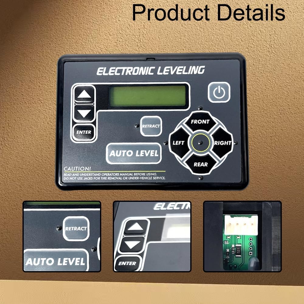 RV Auto Leveling Control Panel Touchpad, Replacement for Lippert 421484 Leveling System, Fits 5th Wheel and Travel Trailer RVs