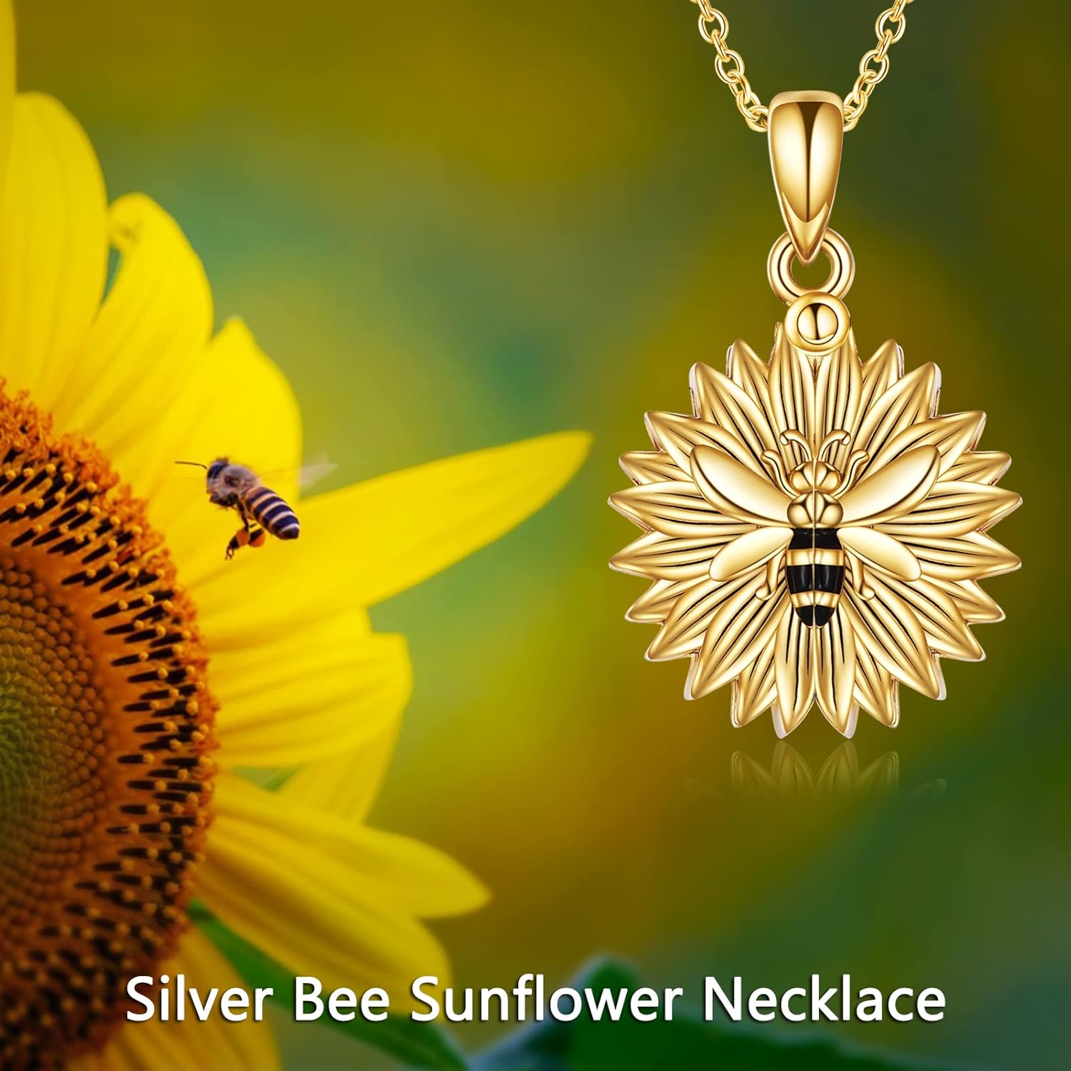 Sterling Silver Sunflower Locket Necklace You Are My Sunshine Engraved Pendant Necklaces Anniversary Jewelry for Her - Image 5