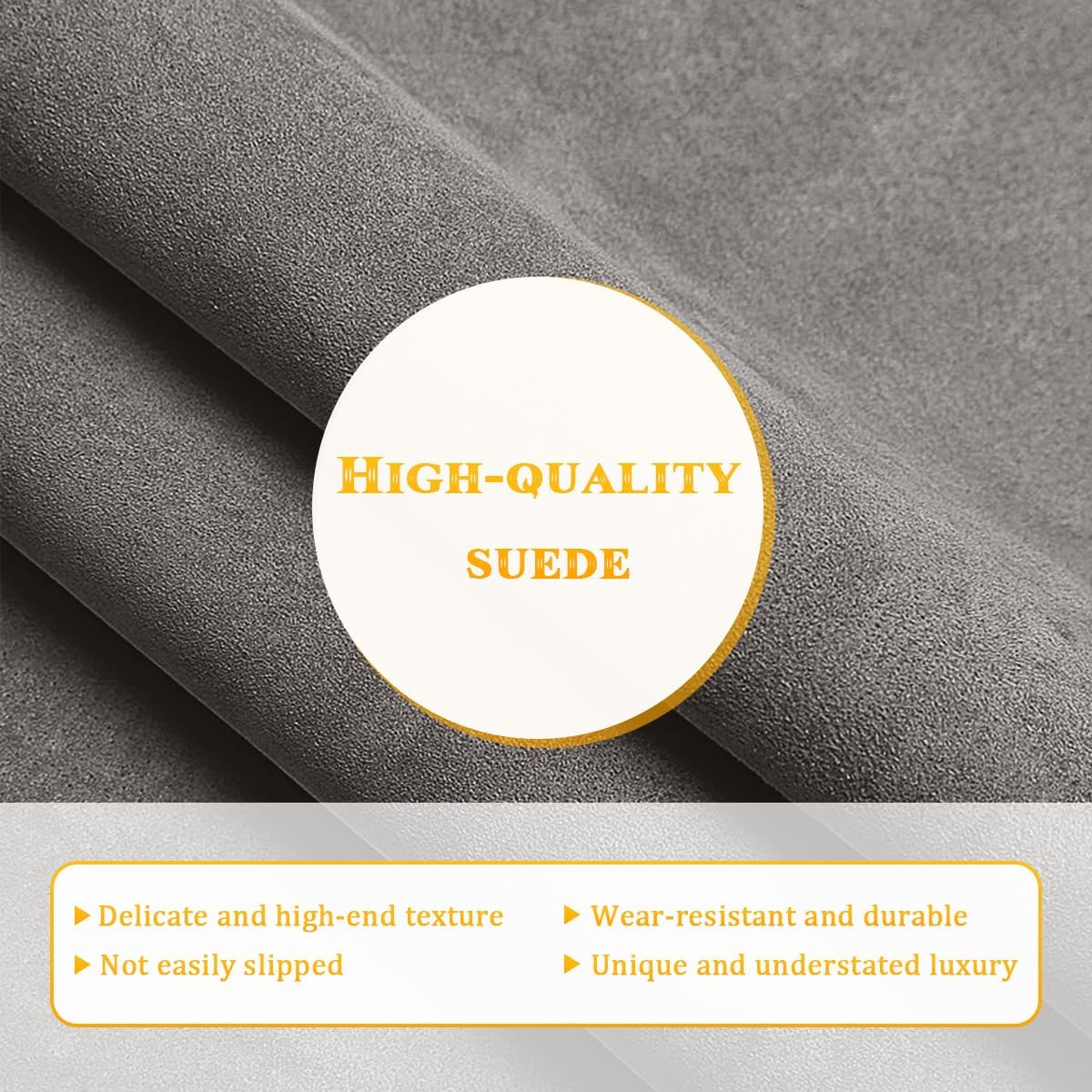 2PCS Car Seat Headrest Hooks, Twinhook Suede Vehicle Seat Back Storage Organizer for Purse Bag Umbrella, Multi-Purpose Auto Backseat Holder Hanger, Universal Fit (Gray) image 3