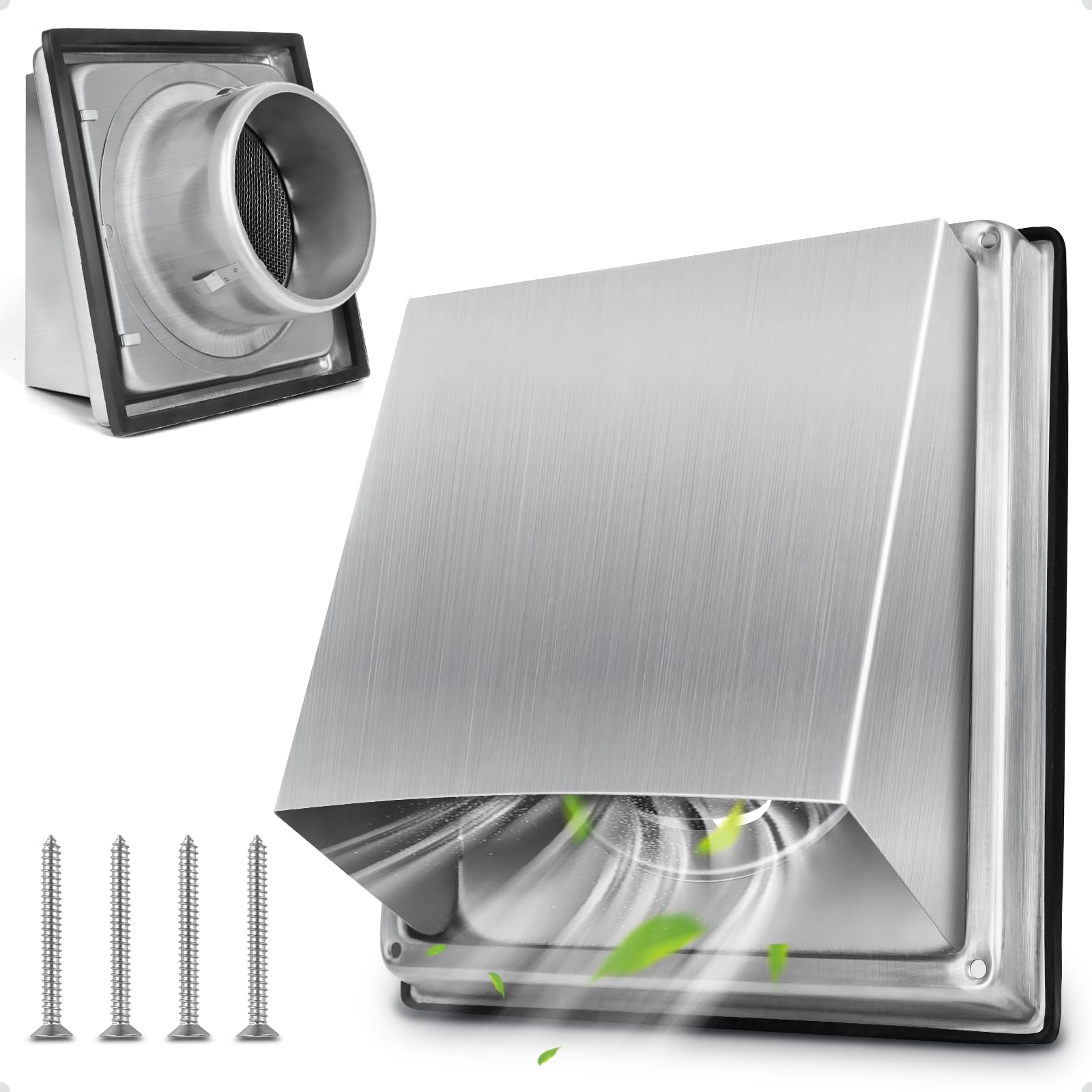Grille d'aération VMC 150 mm en inox pour une cuisine saine