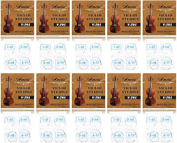 10 Full Sets Nickel Ball End Stainless Steel 3/4 4/4 Size Violin Strings