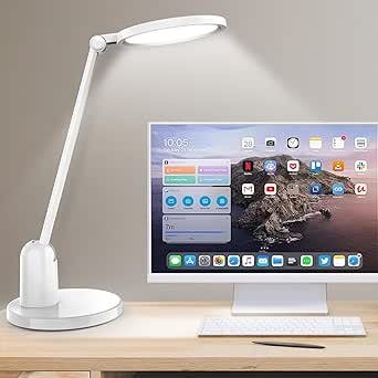 Kitloo Desk Lamp for Home Office, 1000LM Ultra Bright Eye-Caring Dimmable Table Light with Stepless Dimming & Timer