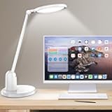 Kitloo Desk Lamps for Home Office with Stable Base, 1000LM Ultra Bright Eye-Caring Desk Light, 3000K-6000K Dimmable Table Lamp with Stepless Dimming & Timing Function for Work, Reading, Bedroom