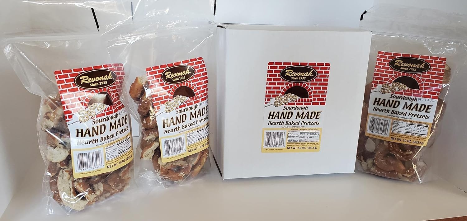 Revonah Pretzel - Taste the Freshness, Handmade Brick Oven Baked Pretzels - No Preservatives - Made To Order Daily (Classic, 3lb Box)