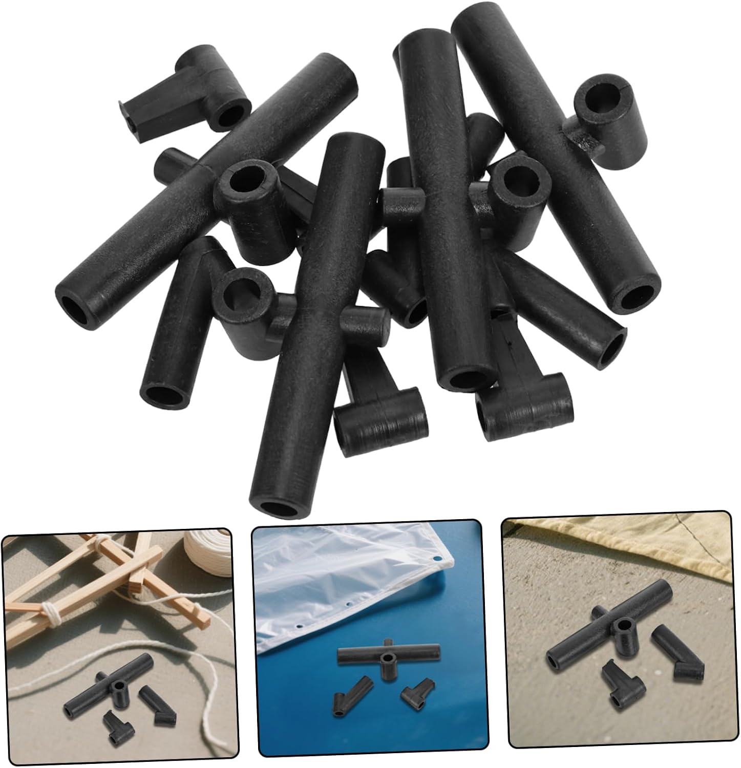 VICASKY 12pcs Plastic Kite Frame Connectors: DIY Replacement Parts for Sport Kites - Repair Accessories for Easy Assembly and Enhanced Stability