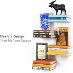 Invisible Floating Wall Bookcase - Set of 4 | Aluminium Book Wall Shelf | Invisible Shelf Holder for Books and Decoration | Modern Space Saving Wall Bookcase