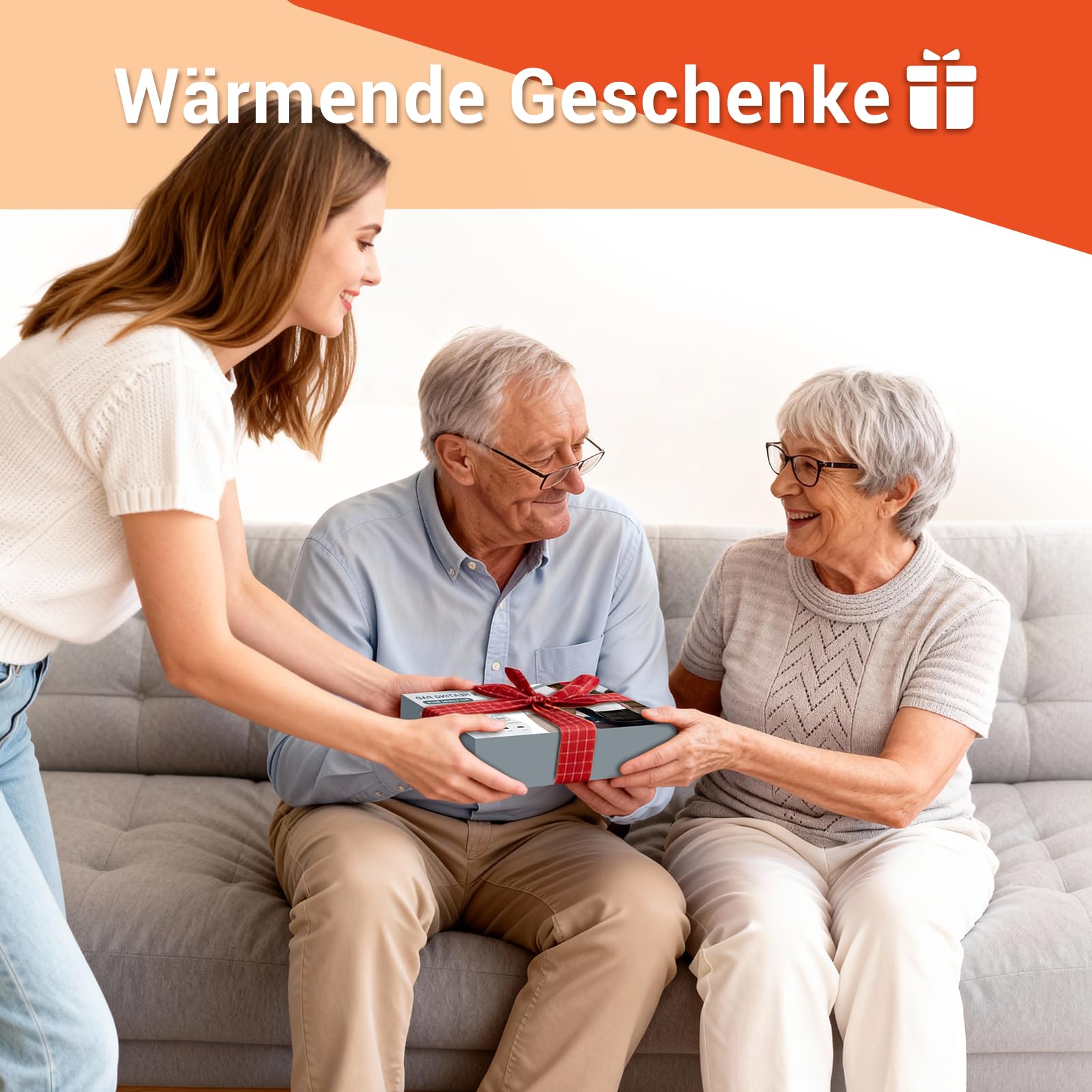 Comfytemp Wärmegürtel Vibrationsmassage für Rücken mit 25Wh Akku,155x20cm Kabellos Massagegerät mit Kompressionsband, Rückenwärmer Heizgürtel USB Heizkissen Geschenke für Mütter, Frauen, Mama, Papa
