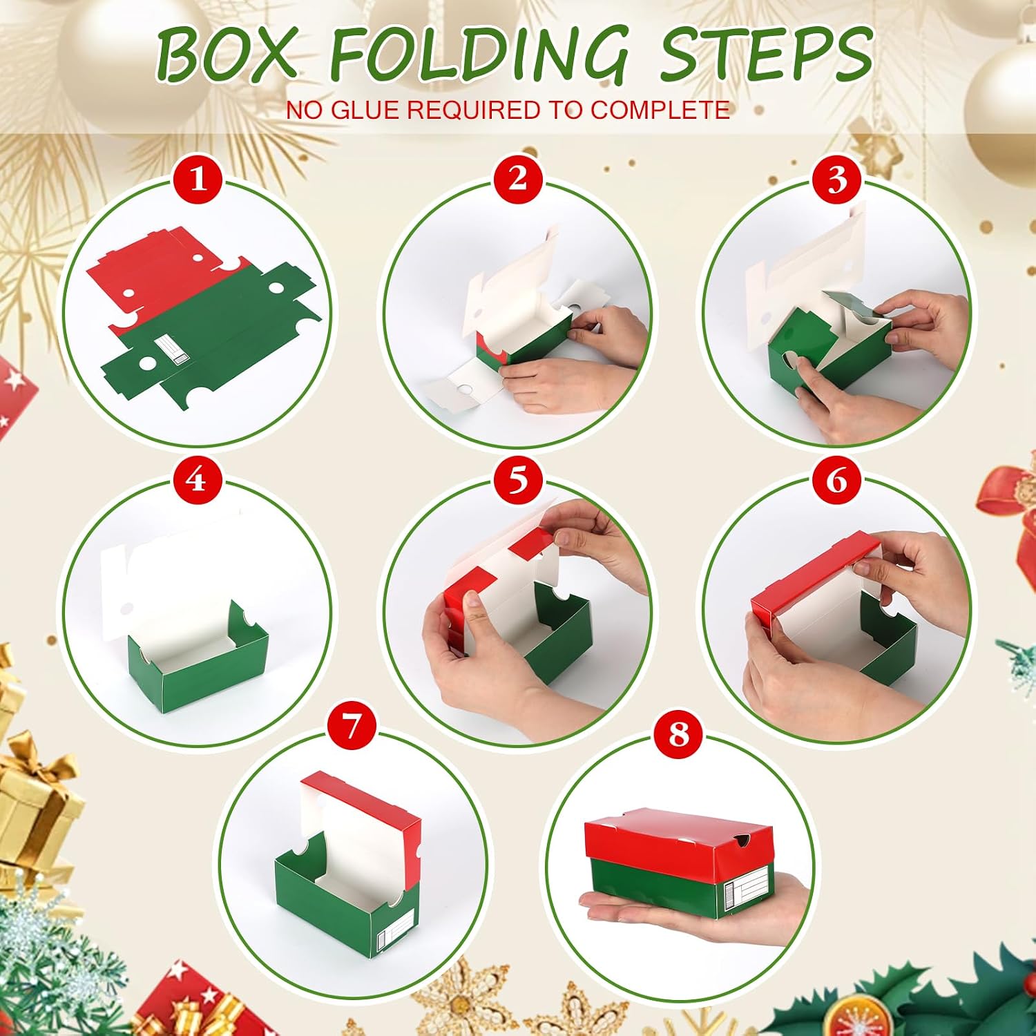 40 Pcs Christmas Mini Sneaker Boxes for Party Favors 4.7 x 2.5 x 2 Inch Red and Green Mini Shoe Gifts Boxes Tiny Sports Small Gifts Case for Candy Goodie Snacks Wedding Holiday Birthday Party Supplies