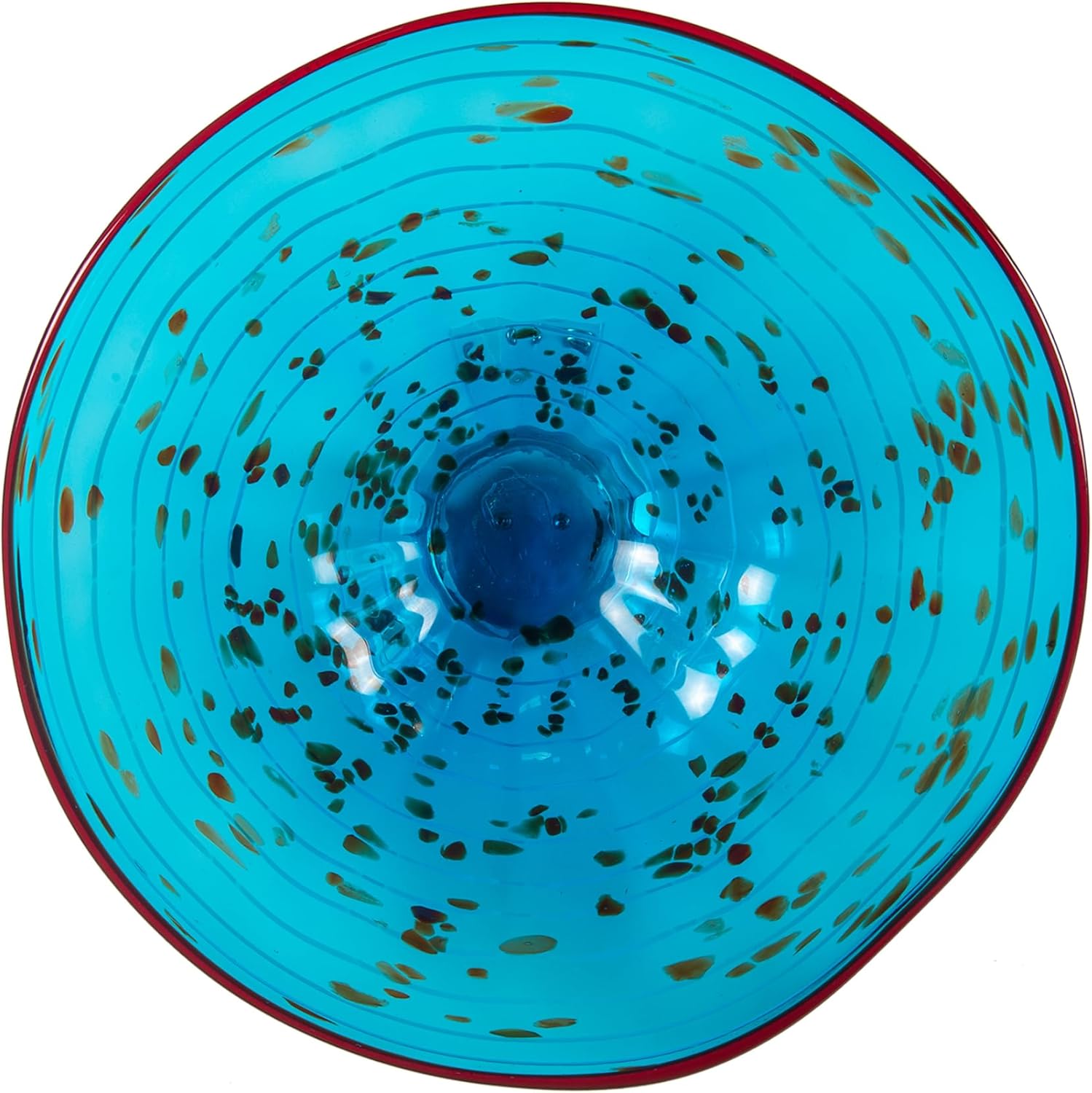 Dale Tiffany Wrightwood Art Glass Wall Decor Plate, 16" Diameter