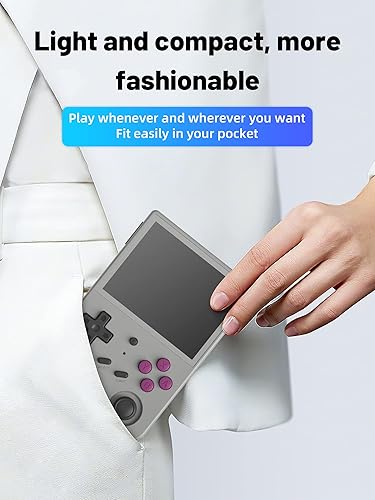 Miniatura 6 de RG353VS - Consola de juegos portátil de video retro, sistema Linux, pantalla IPS de 3.5 pulgadas, carga de tarjeta TF de 64G, 4450 juegos clásicos,