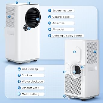 16000 BTU Portable Air Conditioners with WiFi, App Control & Dehumidifier